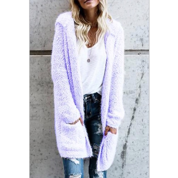 Sweaters - Purple Plush Cardigan
